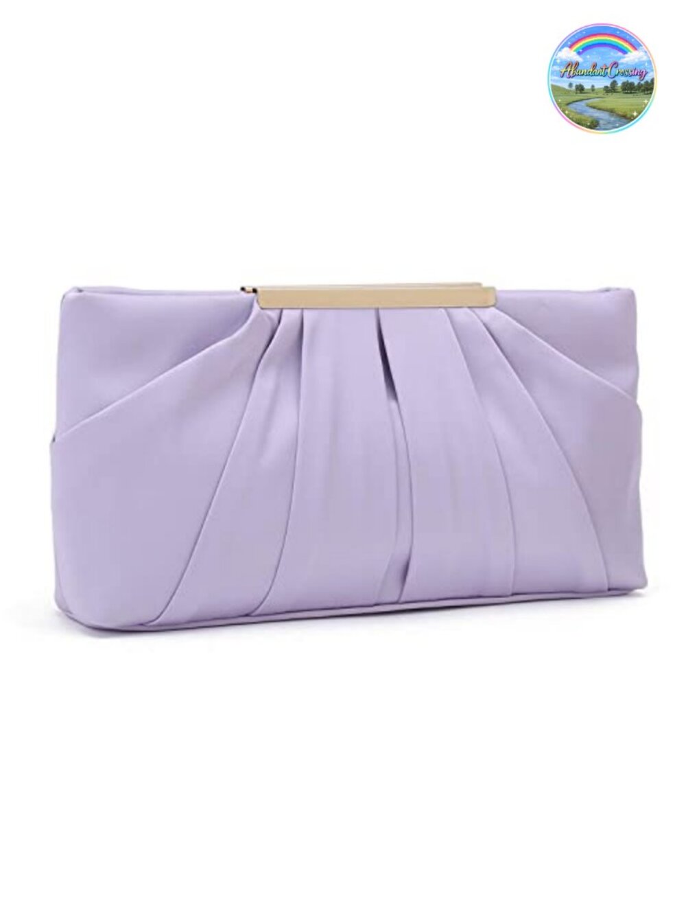 Pleated Satin Evening Clutch Formal Handbag with Chain Strap